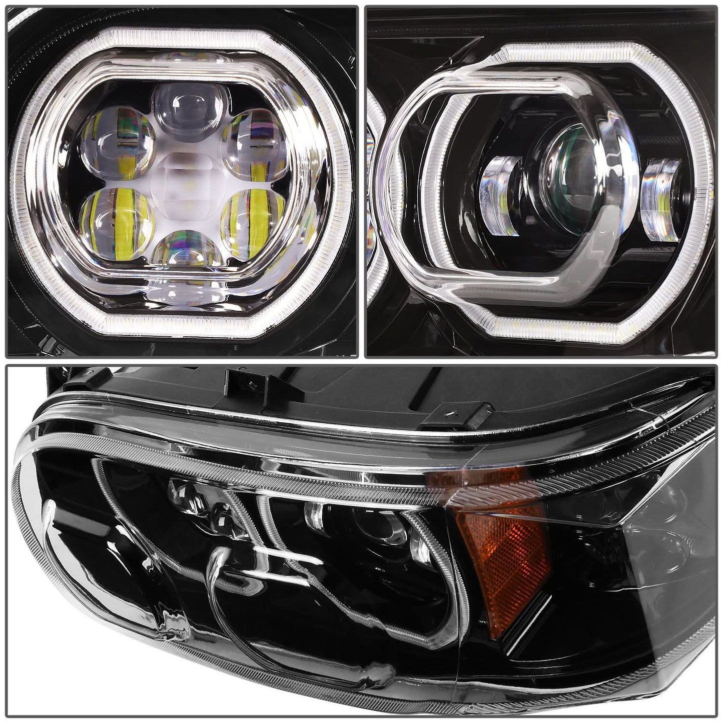 2008-2021 Peterbilt 388/389/567 Black Headlights