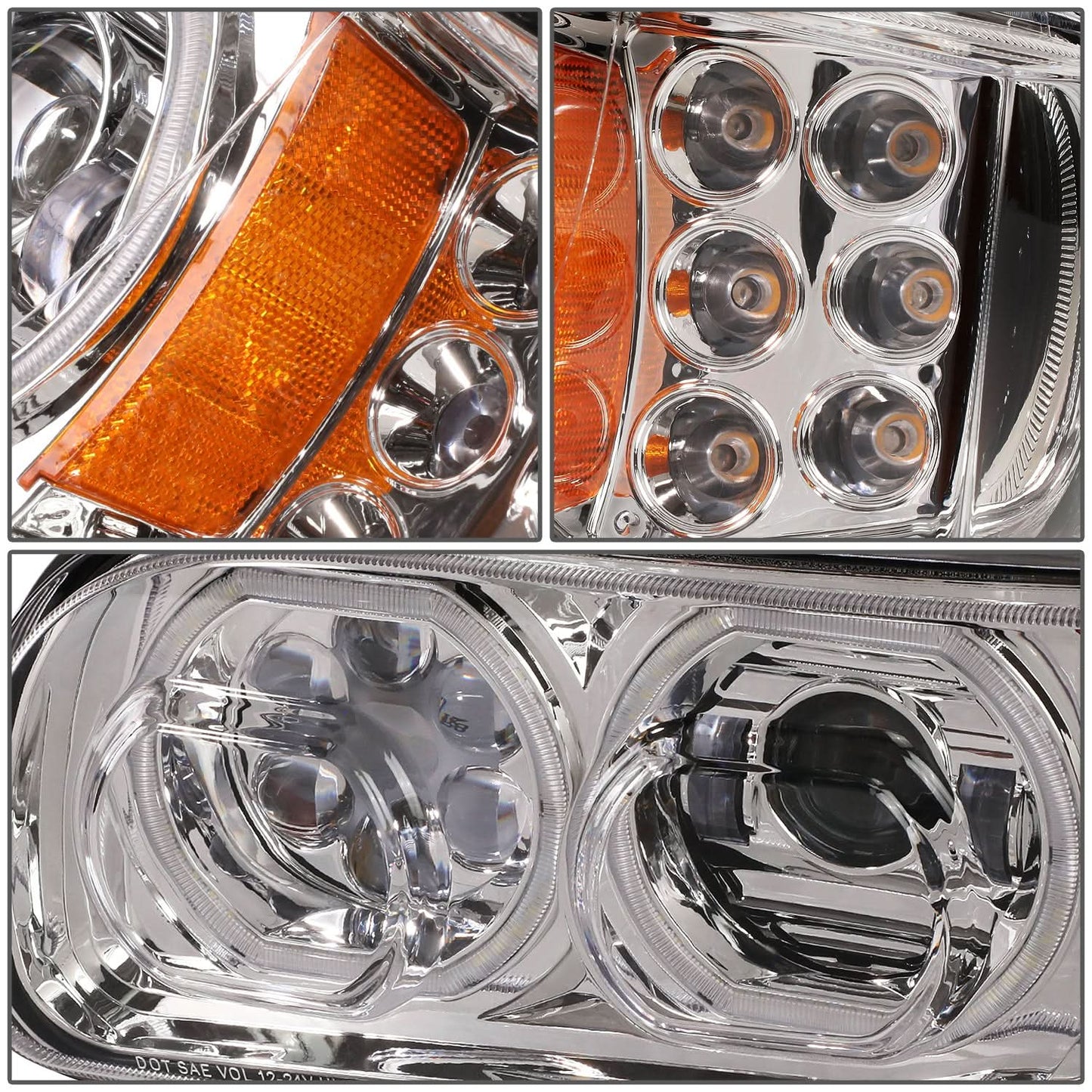 08-15 Peterbilt 388 / 08-21 389 / 14-21 567 Clear Headlights
