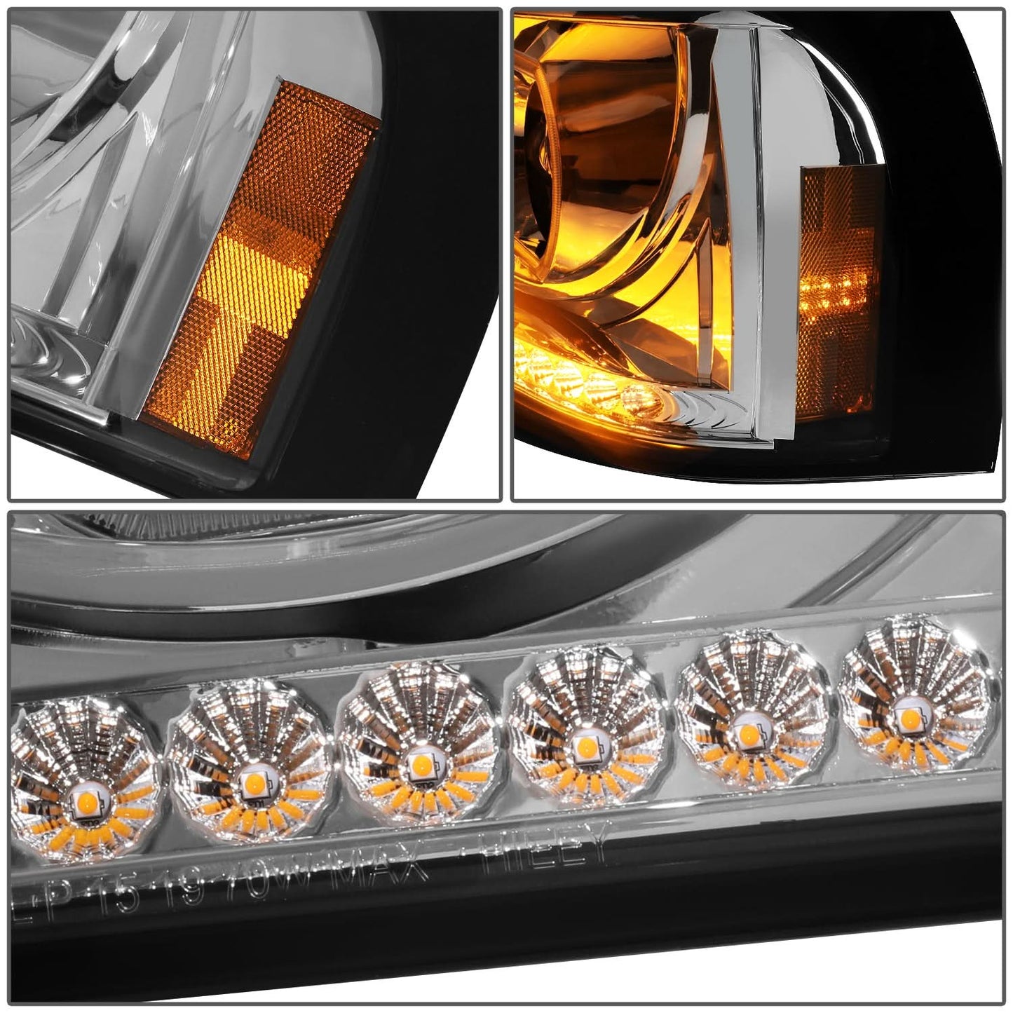 96-10 Freightliner Century Projector Headlights - Clear