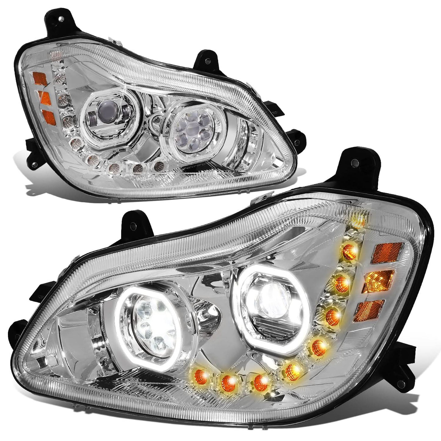 13-21 Kenworth T680 Projector Headlights - Clear