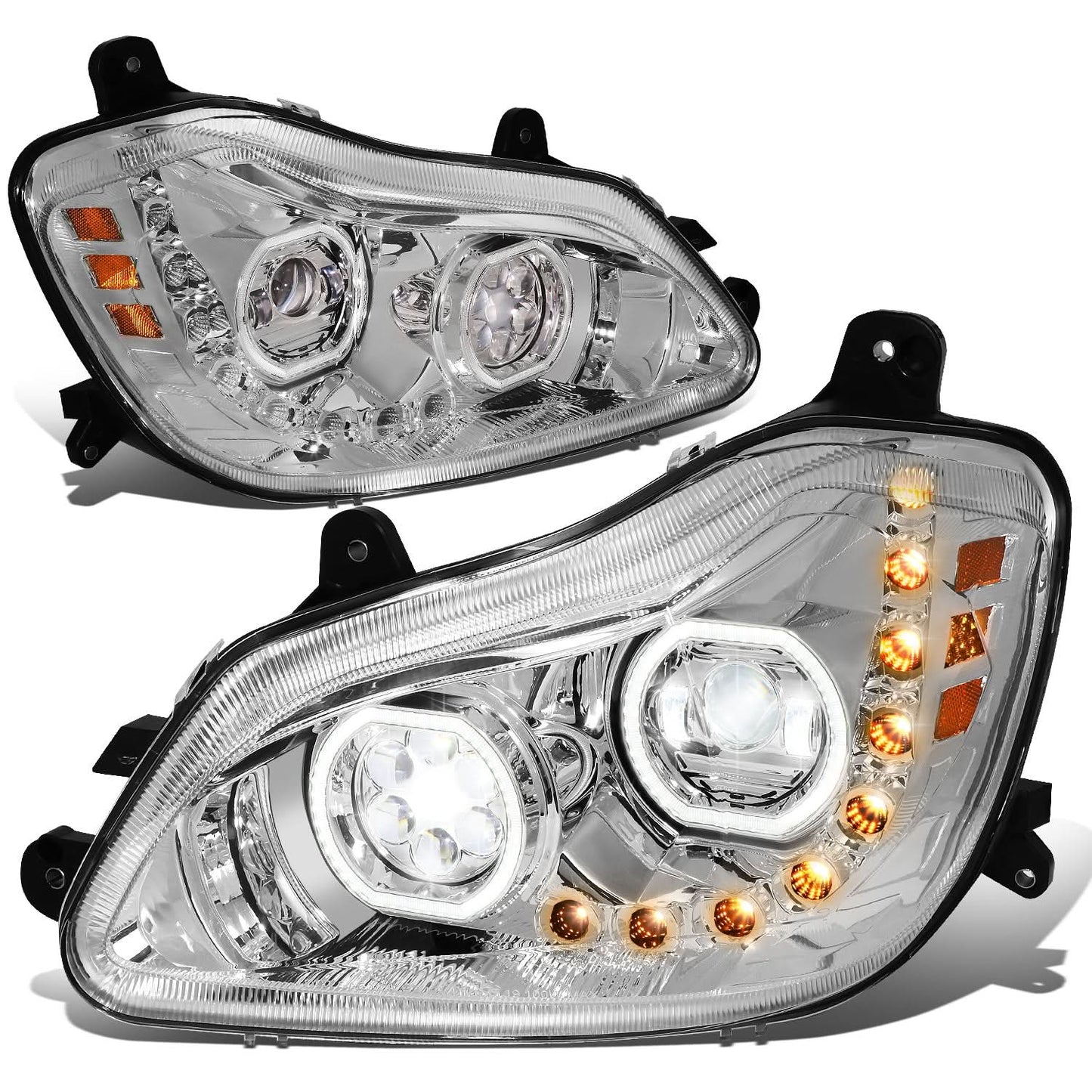 13-21 Kenworth T680 Projector Headlights - Clear