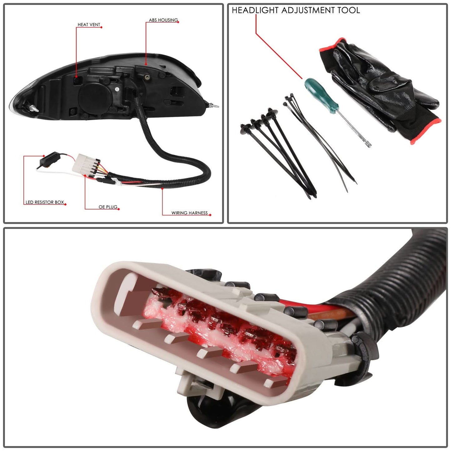 09-18 International Harvester ProStar Full LED Conversion Headlights - Chrome