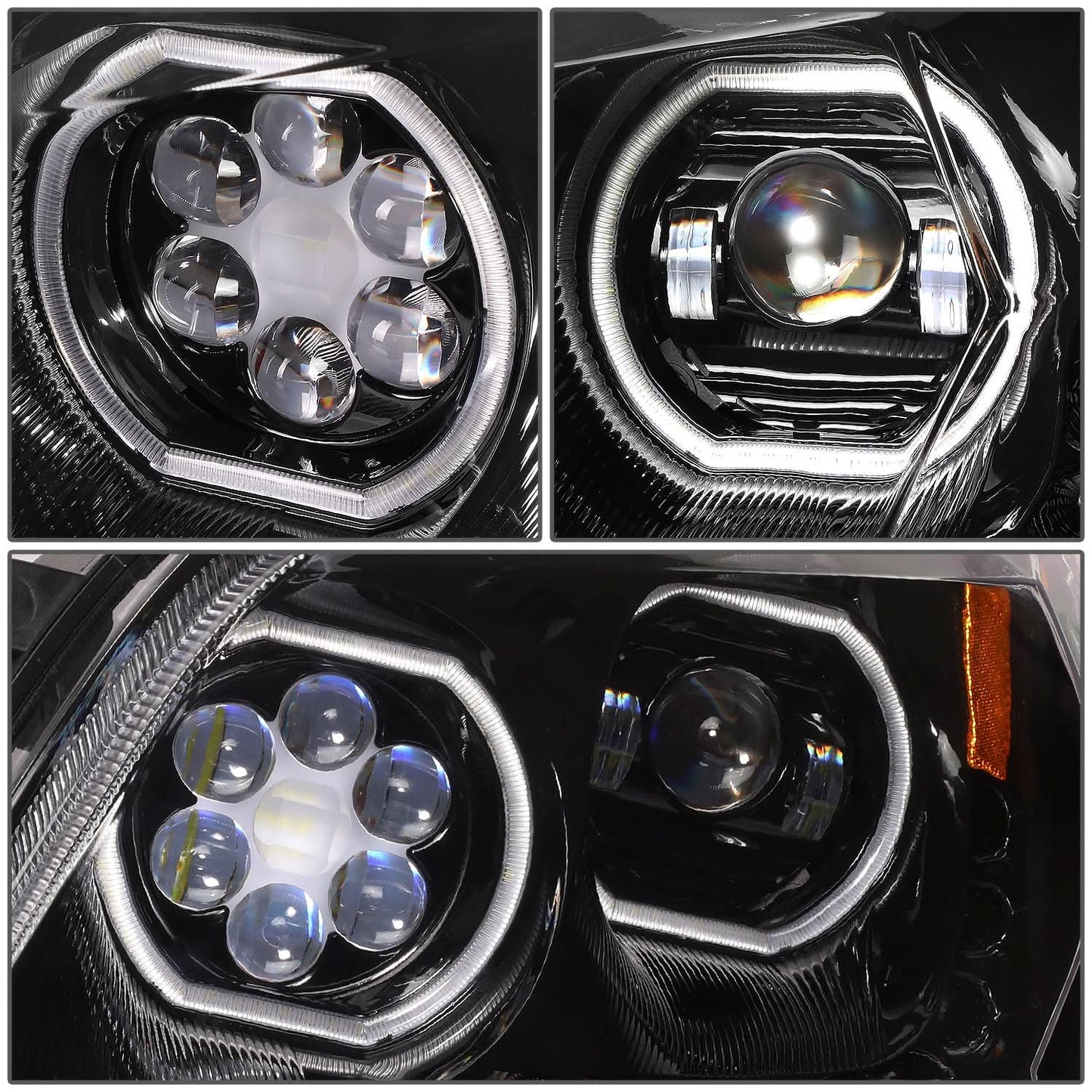11-20 Peterbilt 579 LED Headlights - Black