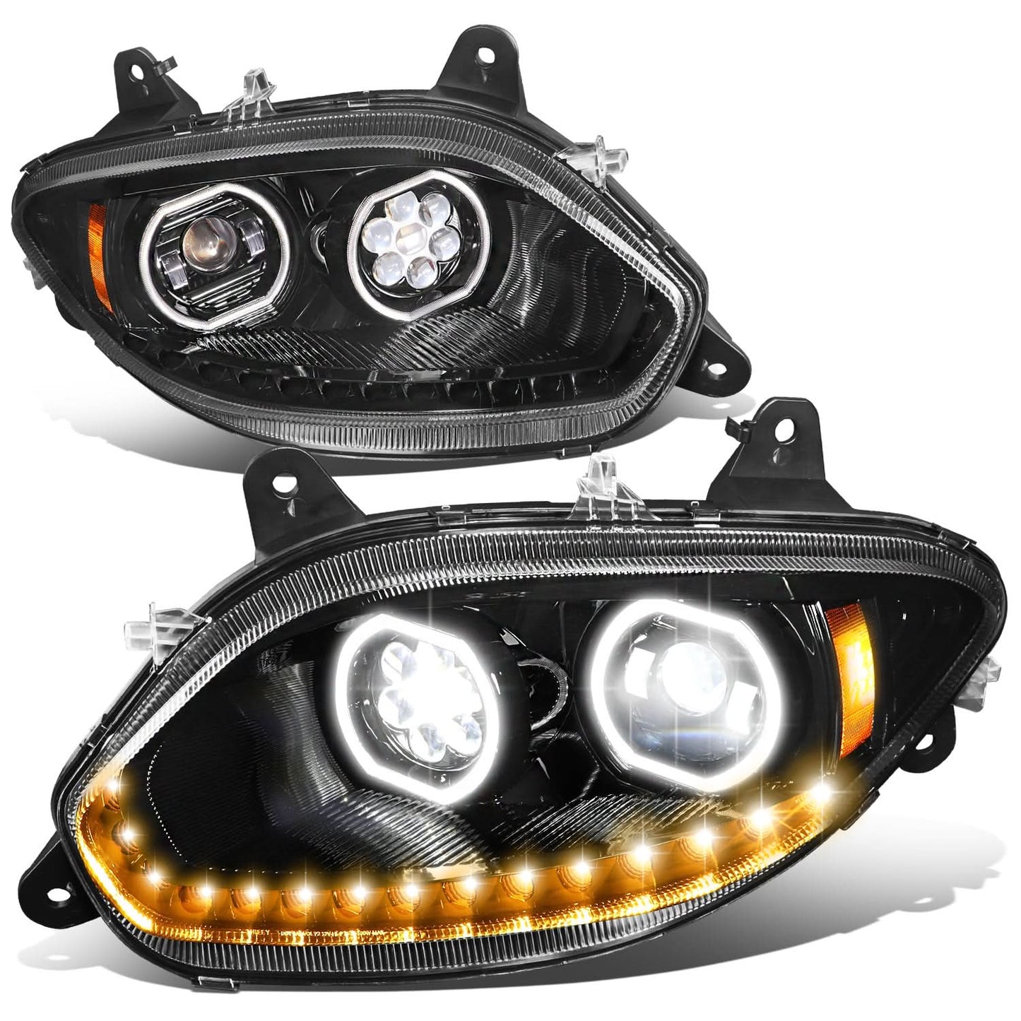 2017-2021 International Harvester LT625 Black Headlights