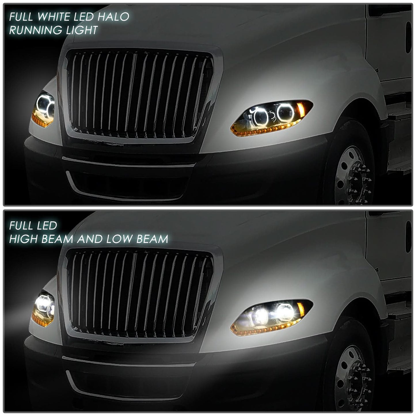 2017-2021 International Harvester LT625 Black Headlights