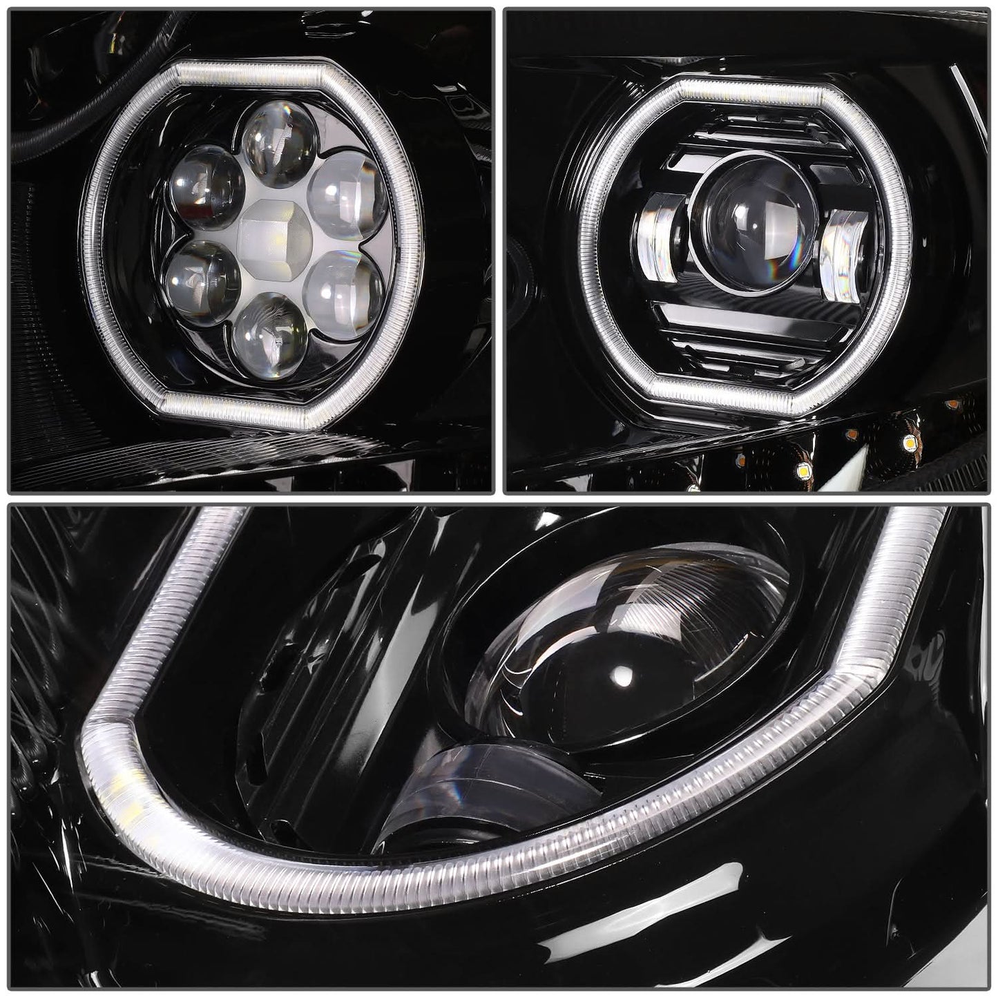 2017-2021 International Harvester LT625 Black Headlights