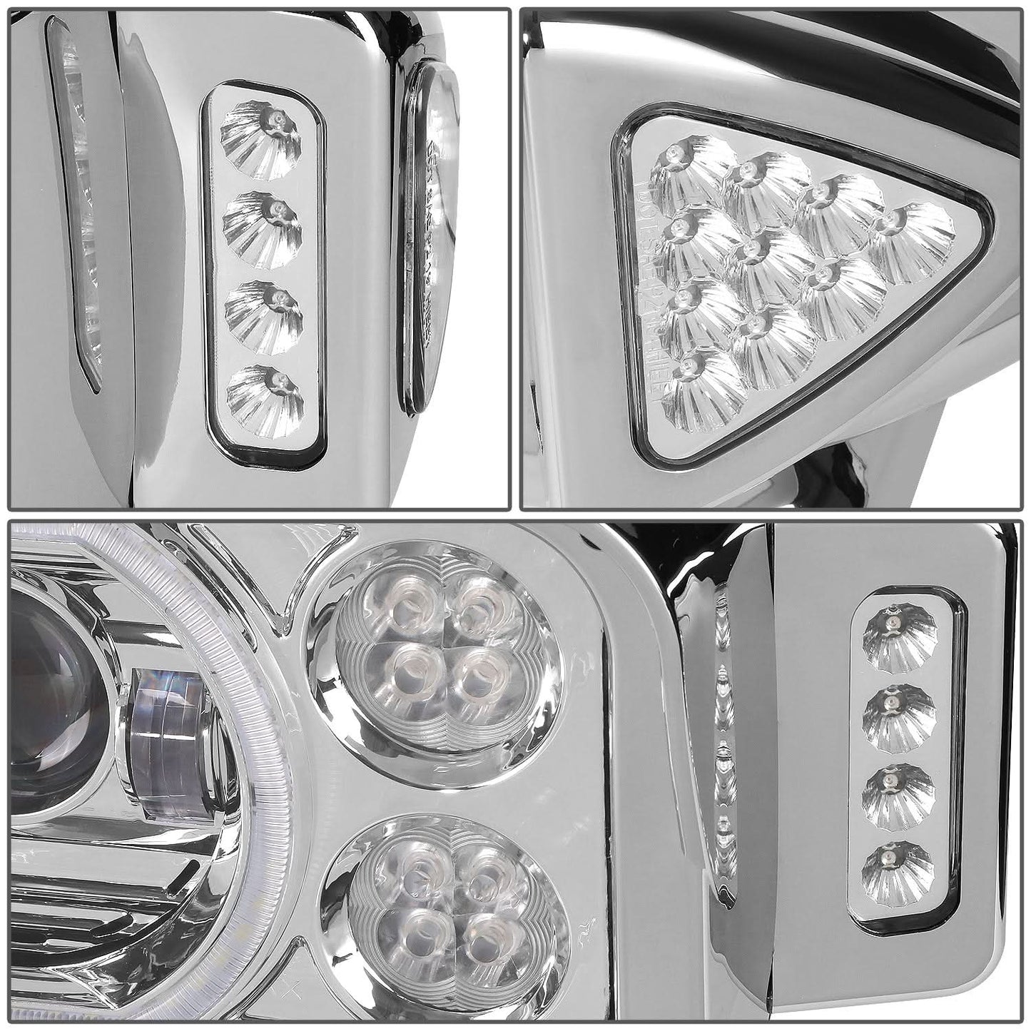 81-88 Peterbilt 359 / 87-07 379 / 08-21 389 LED Clear Headlights