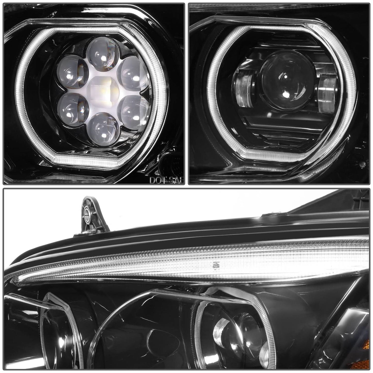 08-19 Kenworth T170/T270/T370 16-19 T300 08-18 T660 11-15 T700 Black Headlights