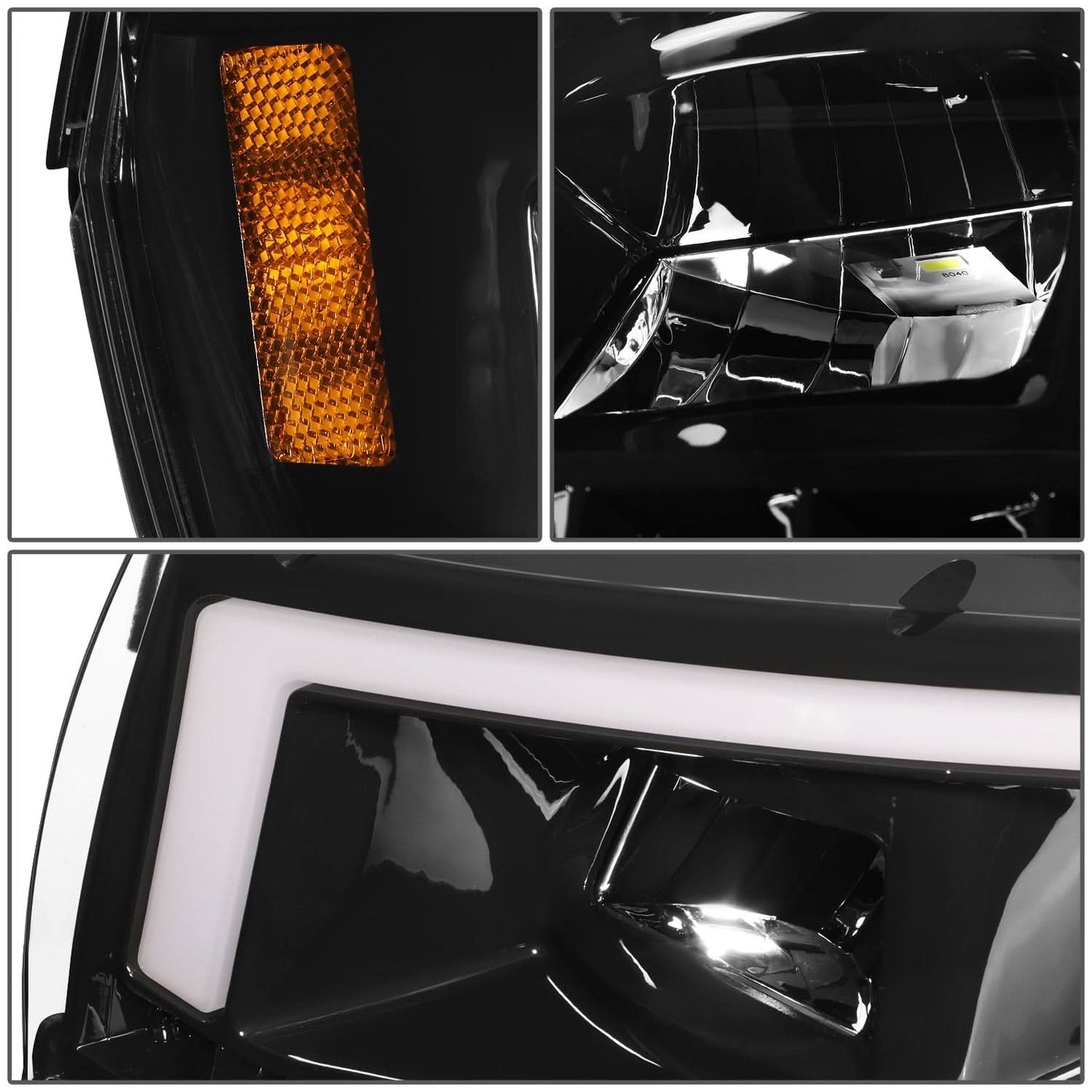 2014-2015 Chevrolet Camaro Full LED Headlights - Black