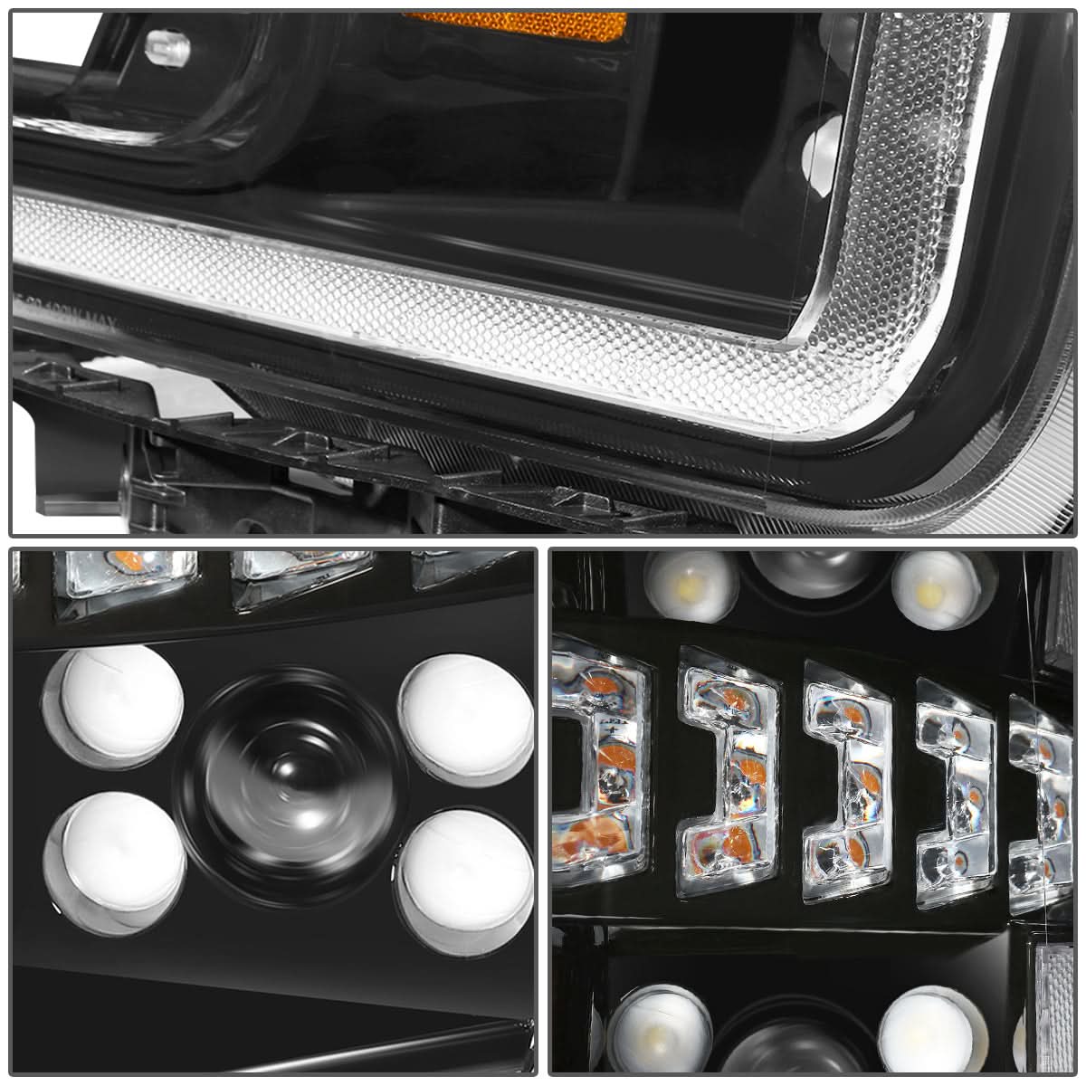18-19 Ford F150 Black Headlights