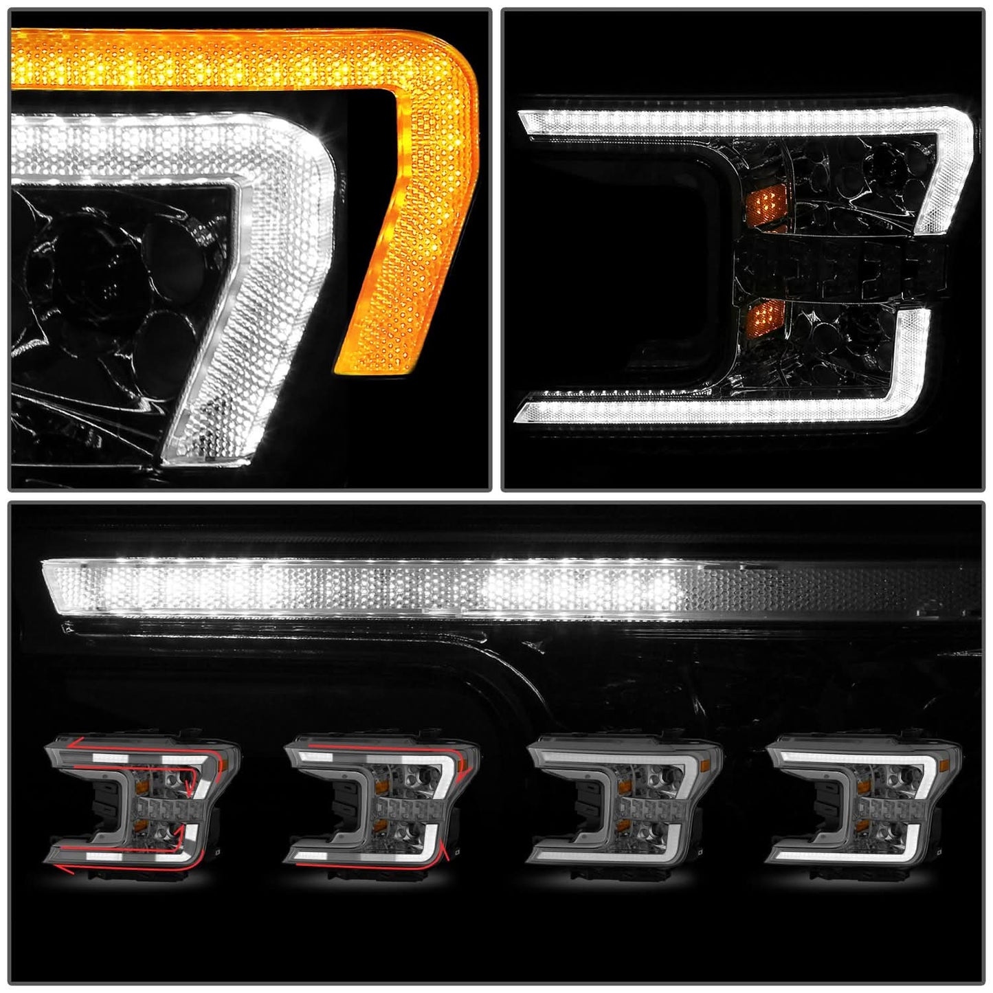 2018-2020 Ford F150 Chrome LED Headlights