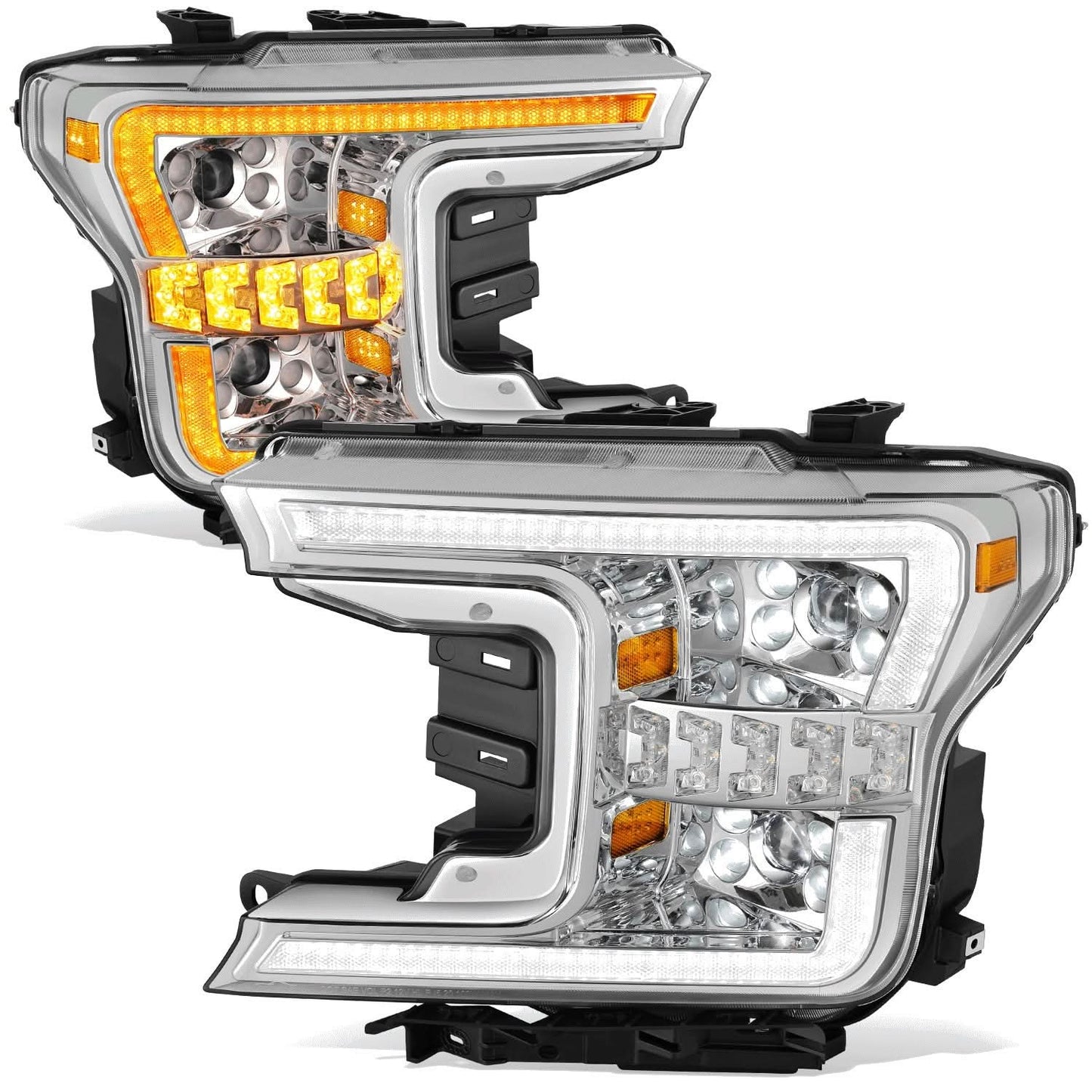 2018-2020 Ford F150 Chrome LED Headlights