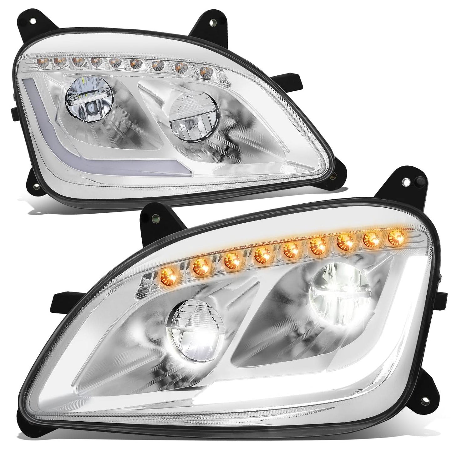 13-20 Peterbilt 579 / 11-18 Peterbilt 587 Chrome Headlights