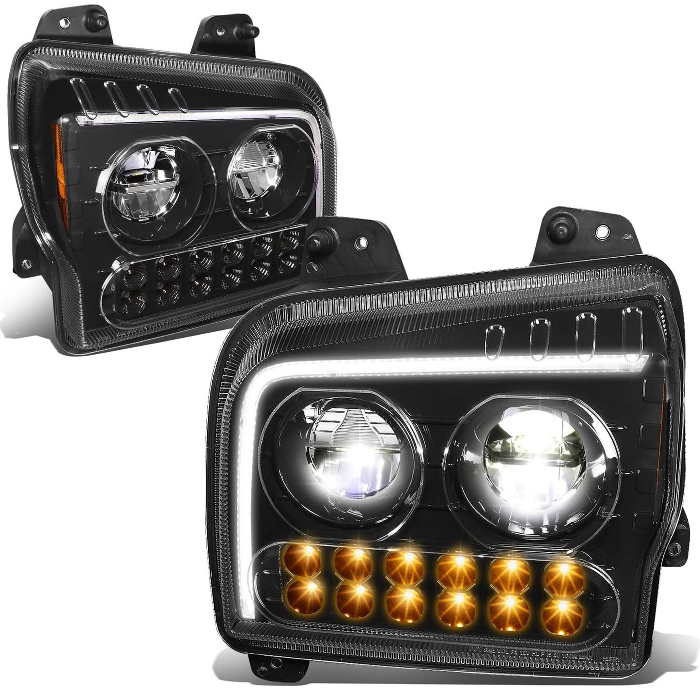 2019-2022 Kenworth W990 Black Headlights