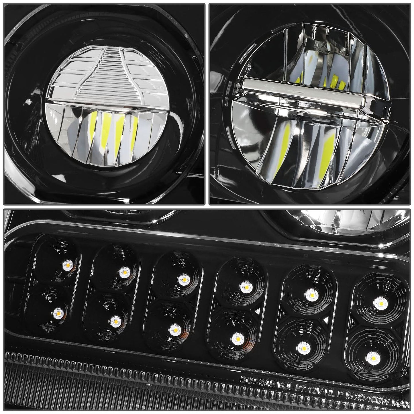 2019-2022 Kenworth W990 Black Headlights