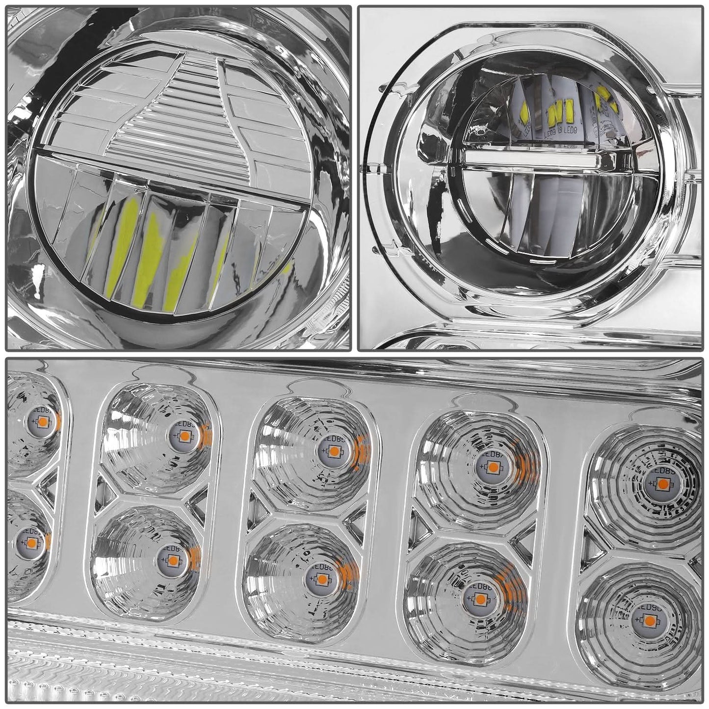 2019-2022 Kenworth W990 Chrome Headlights