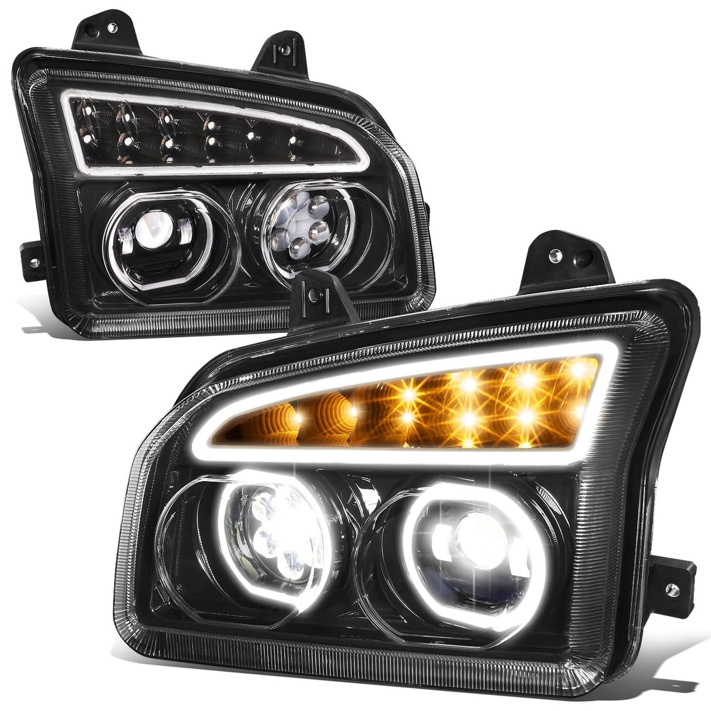 2019-2022 Kenworth T880 Black Headlights