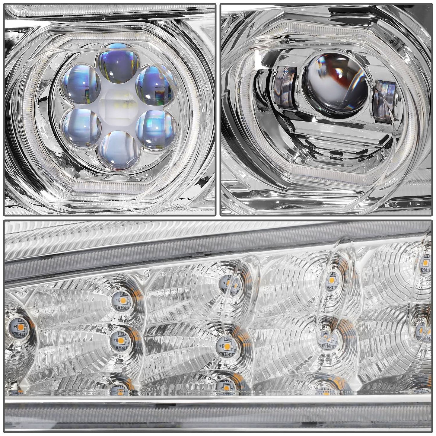 2019-2022 Kenworth T880 Chrome Headlights