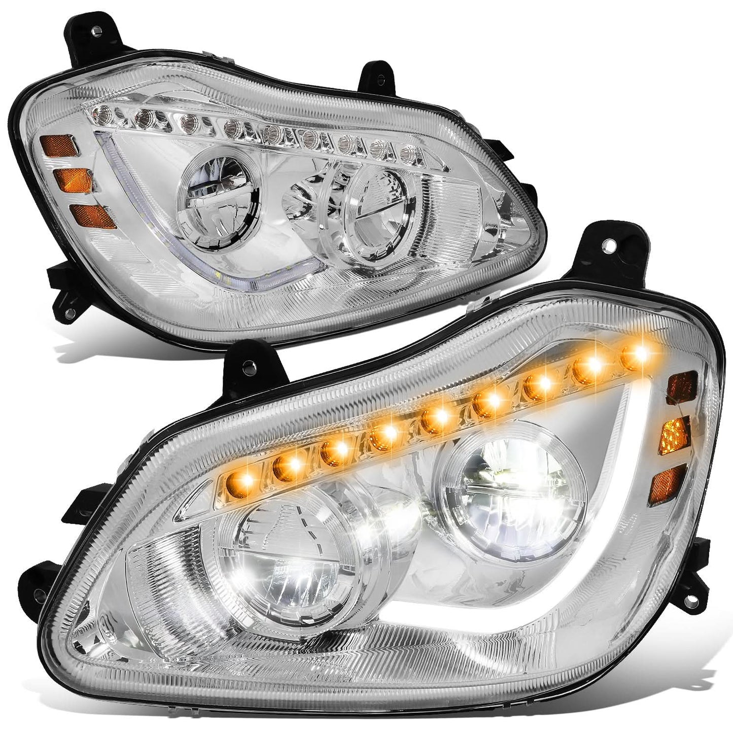 2013-2021 Kenworth T680 Chrome Headlights