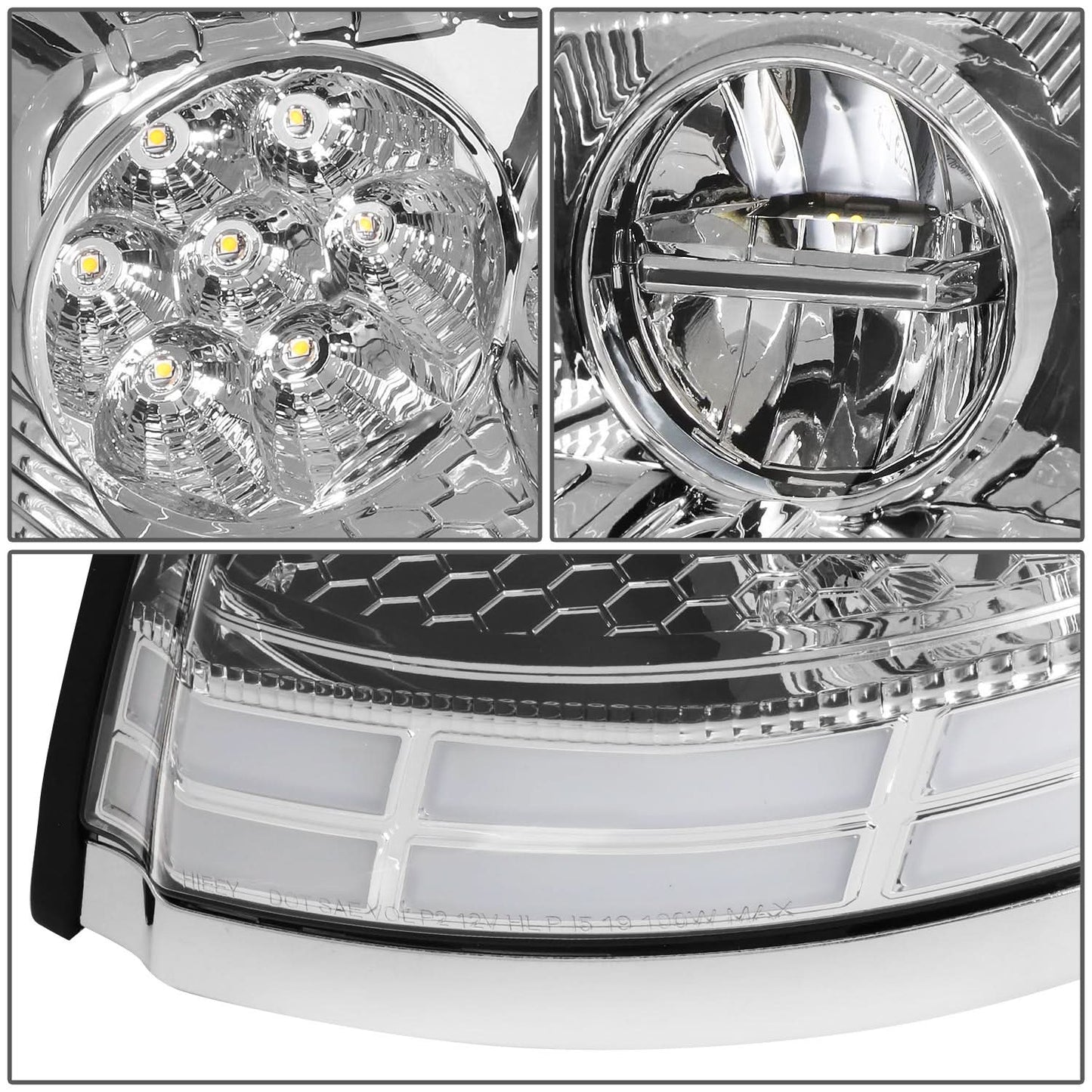 03-17 Volvo VN VNL VNM VNX LED Switchback Headlights Chrome