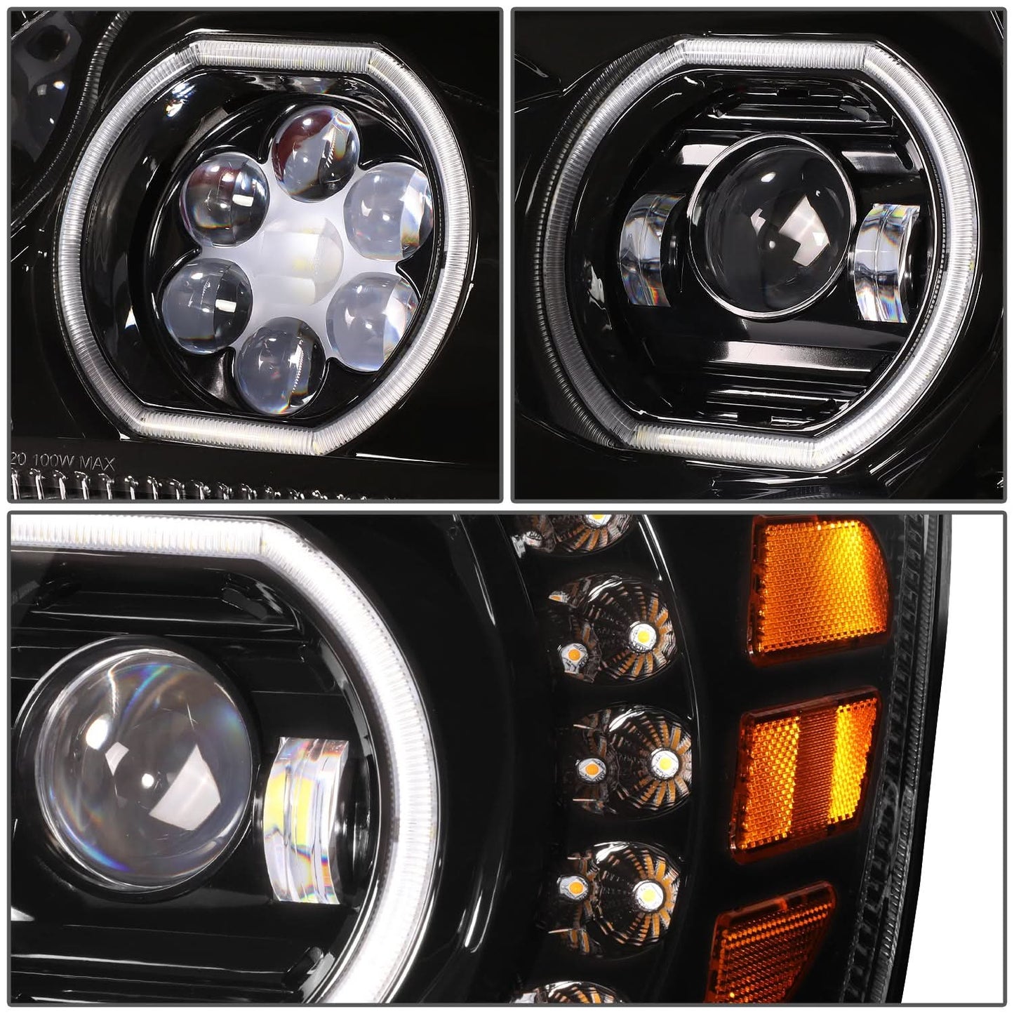 06-17 Hino 338/268/258/238/185/165/145 Black Headlights