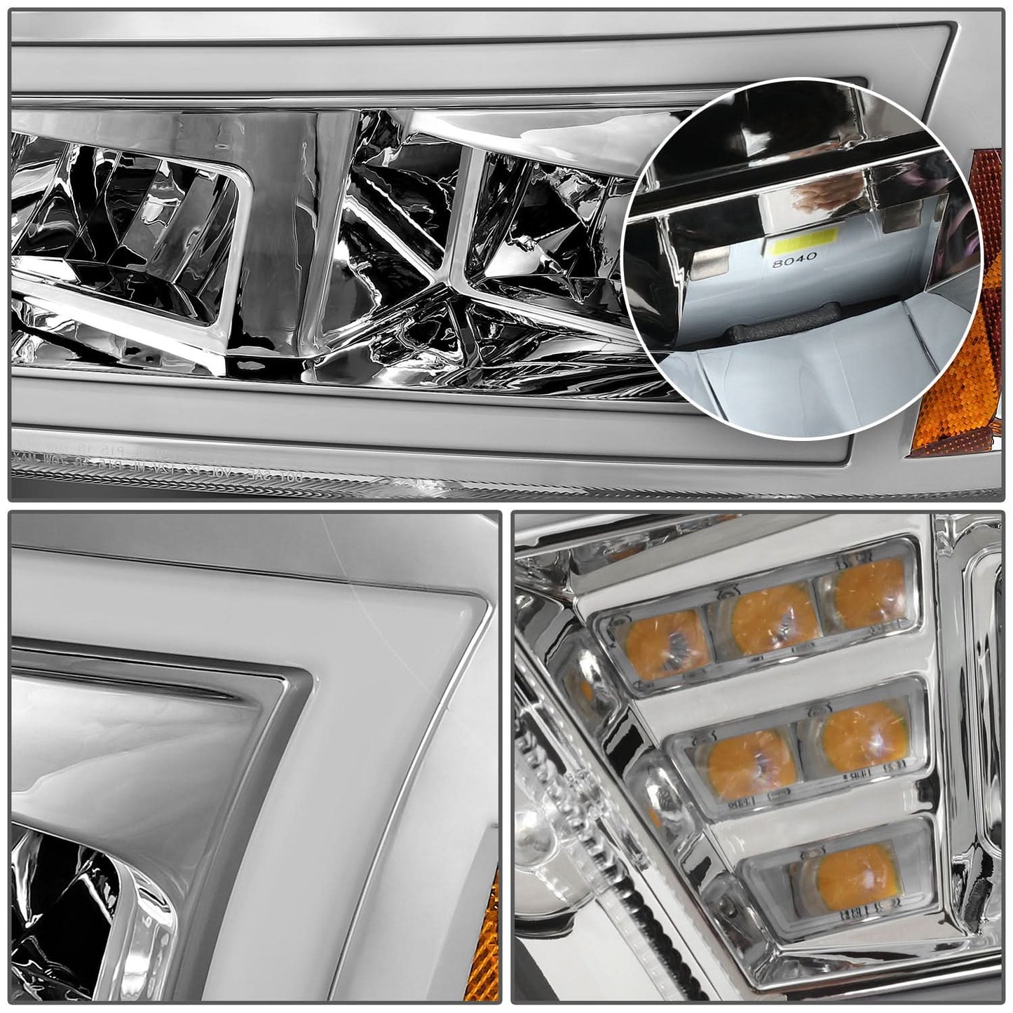 2011-2014 Dodge Charger Chrome Headlights