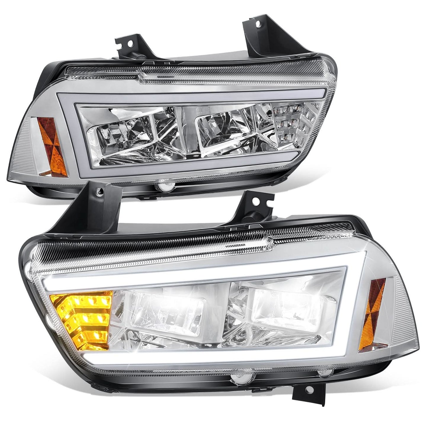 2011-2014 Dodge Charger Chrome Headlights