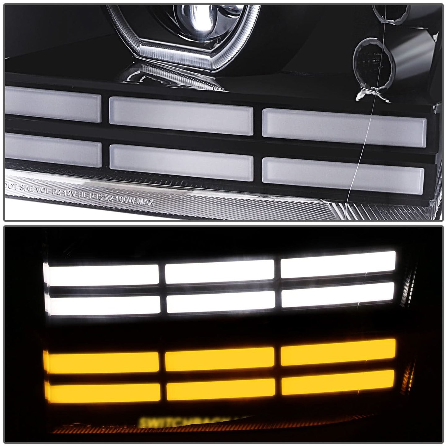 F250/350 Black Headlights