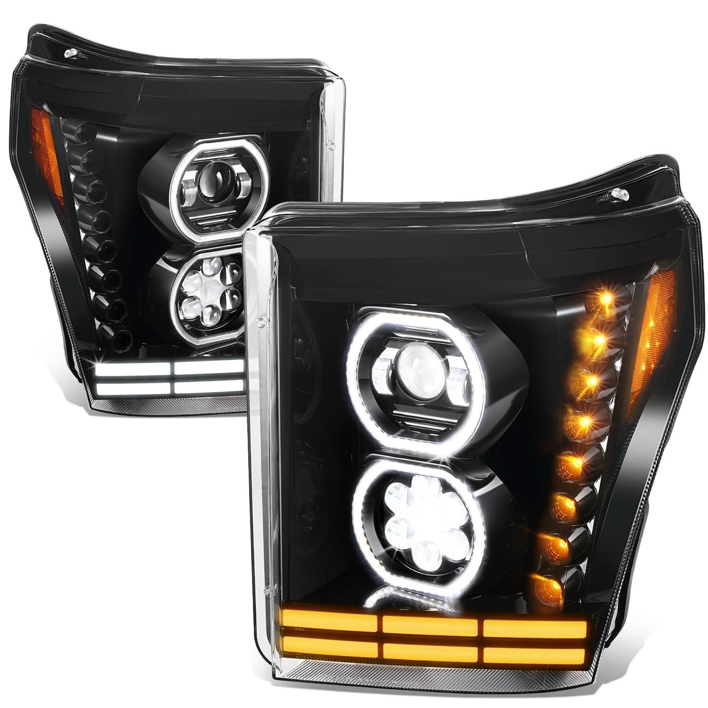 F250/350 Black Headlights