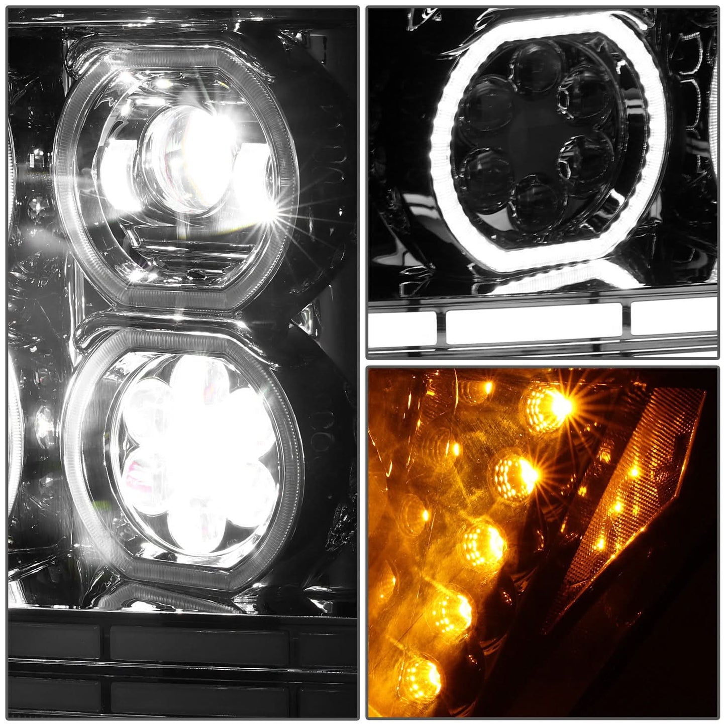 Ford F250/F350 Chrome Headlights