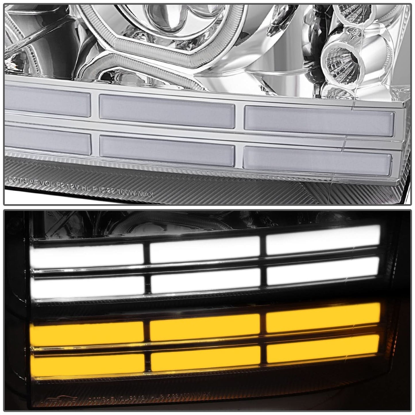 Ford F250/F350 Chrome Headlights
