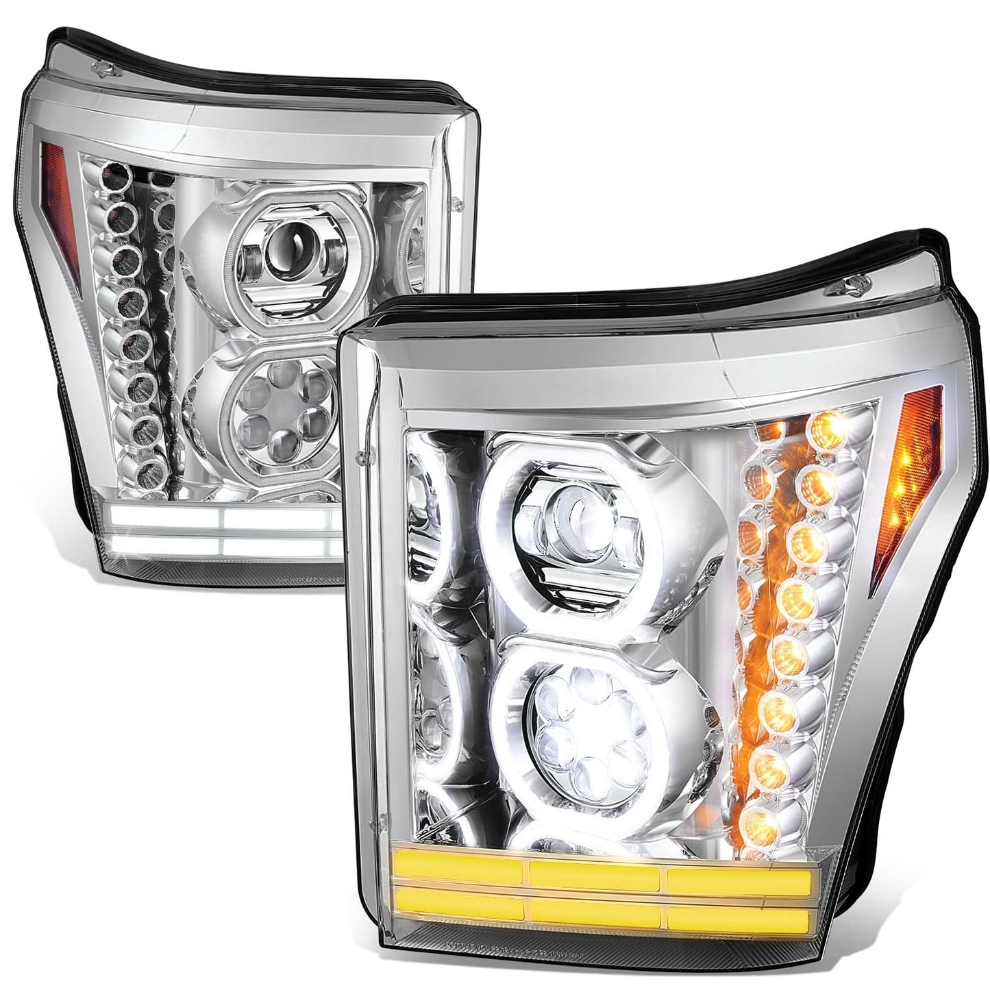 Ford F250/F350 Chrome Headlights