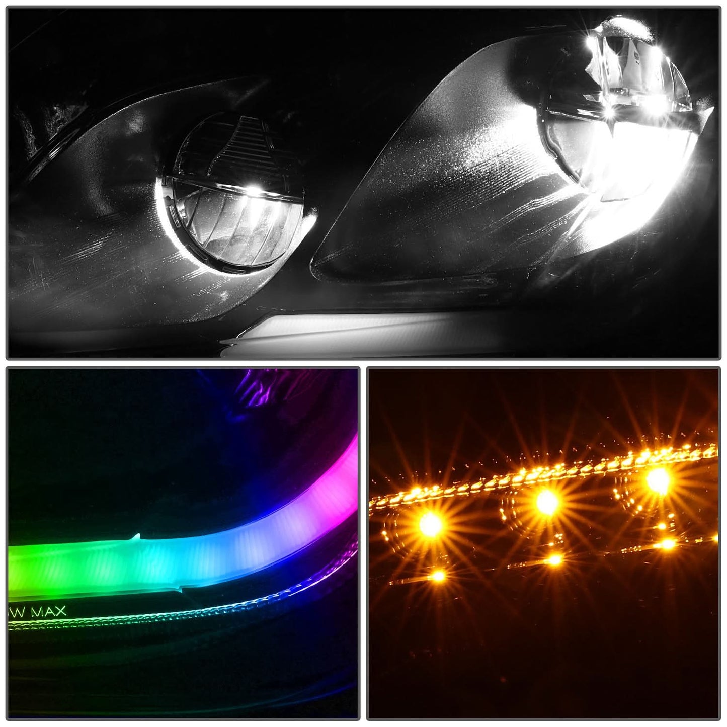 13-20 Peterbilt 579 / 11-18 Peterbilt 587 LED RGB DRL Headlights