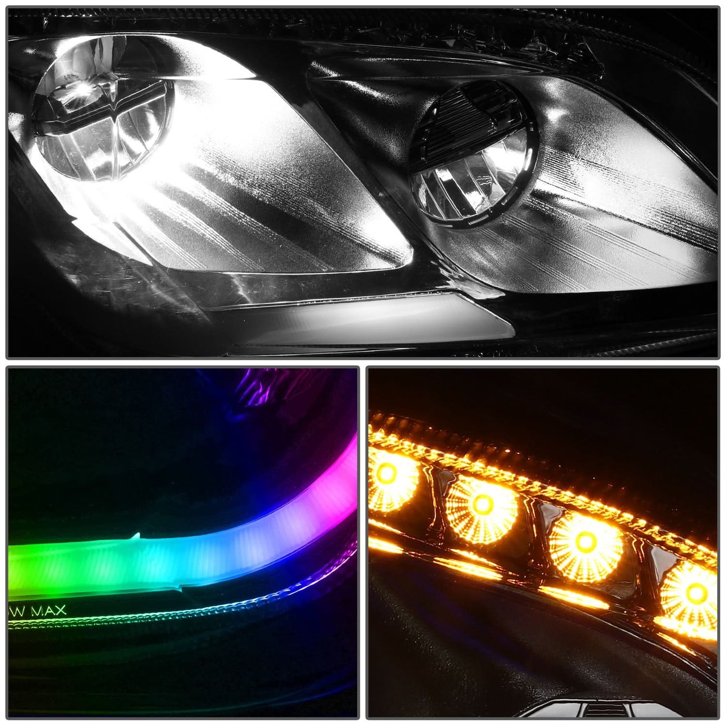 13-20 Peterbilt 579 / 11-18 Peterbilt 587 Full LED RGB DRL Headlights