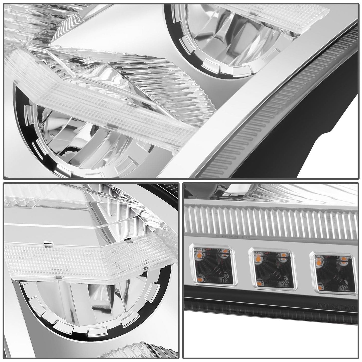 18-21 Volvo VNL VNR Full LED RGB DRL Sequential Turn Signal Headlights