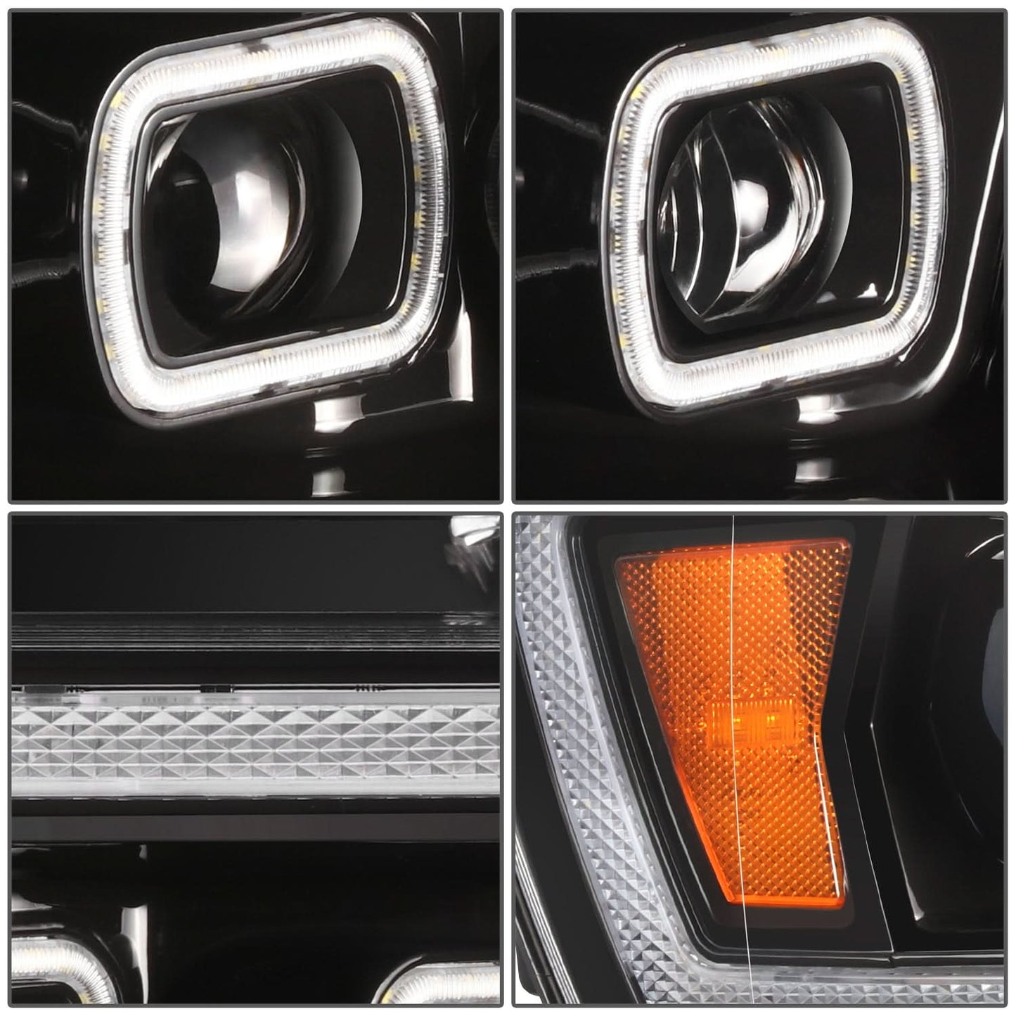 2019-2021 Dodge Ram LED Headlights Black