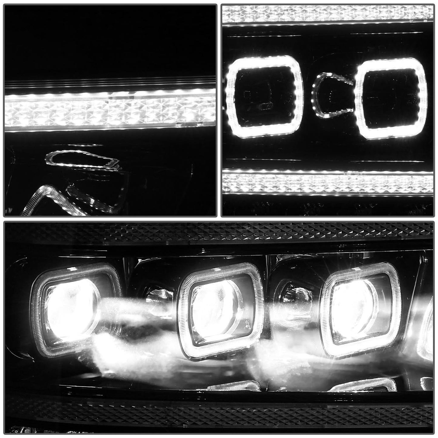 2019-2021 Dodge Ram LED Headlights Black