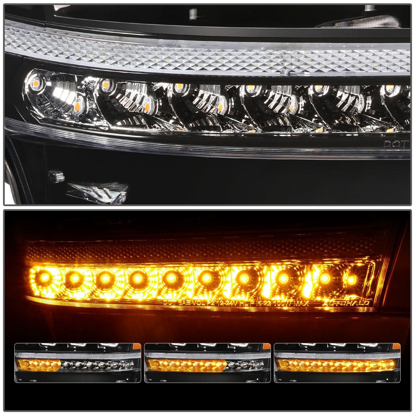 2019-2021 Dodge Ram LED Headlights Black