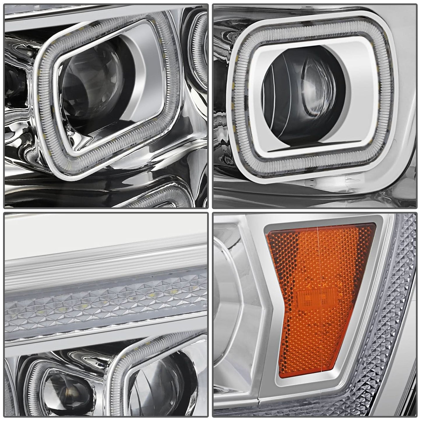 2019-2021 Dodge RAM LED Chrome Headlamps