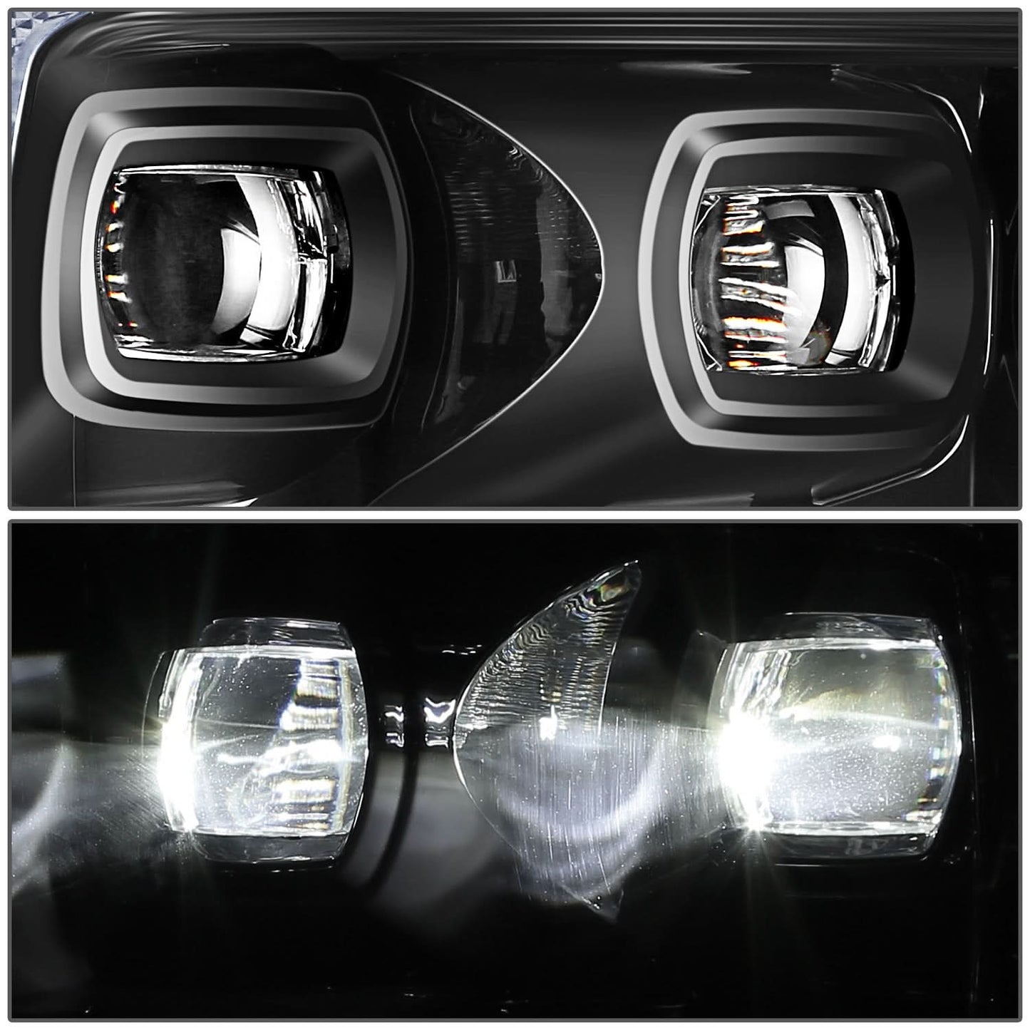 21-23 Ford F-150 LED Sequential Turn Signal Headlights Black