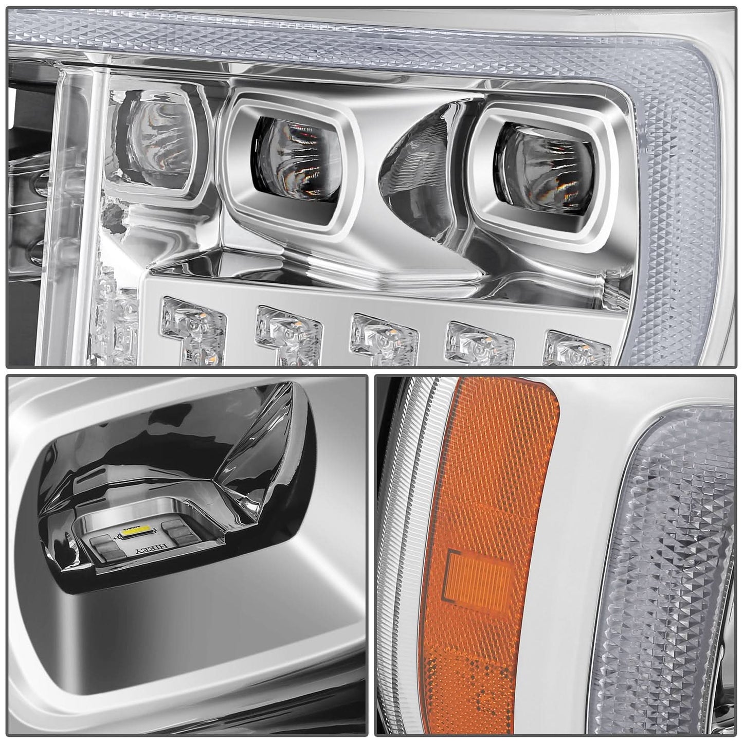 2021-2023 Ford F-150 LED Headlights w/ 3D Light Bar & Sequential Turn Signal