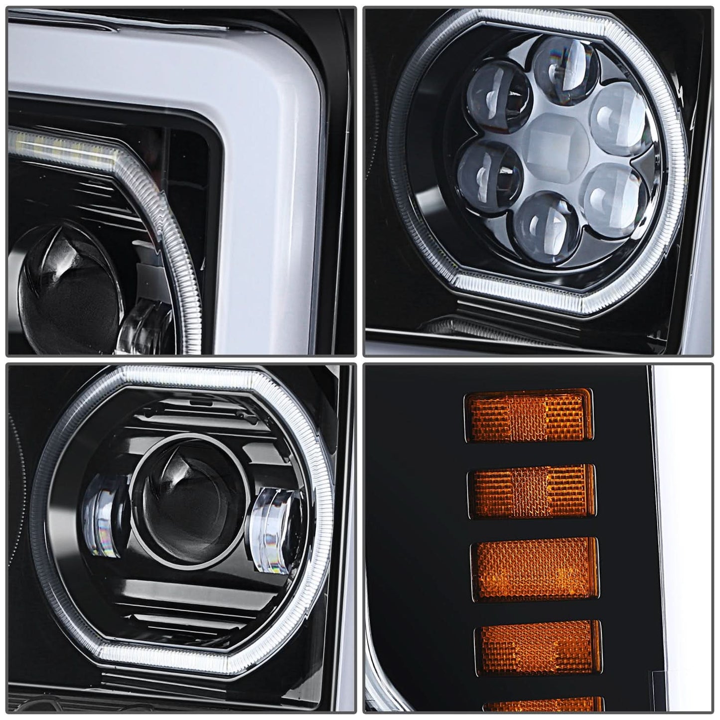 2017-2019 Ford F-250/F-350/F-450 Super Duty 3D Light Bar Headlights