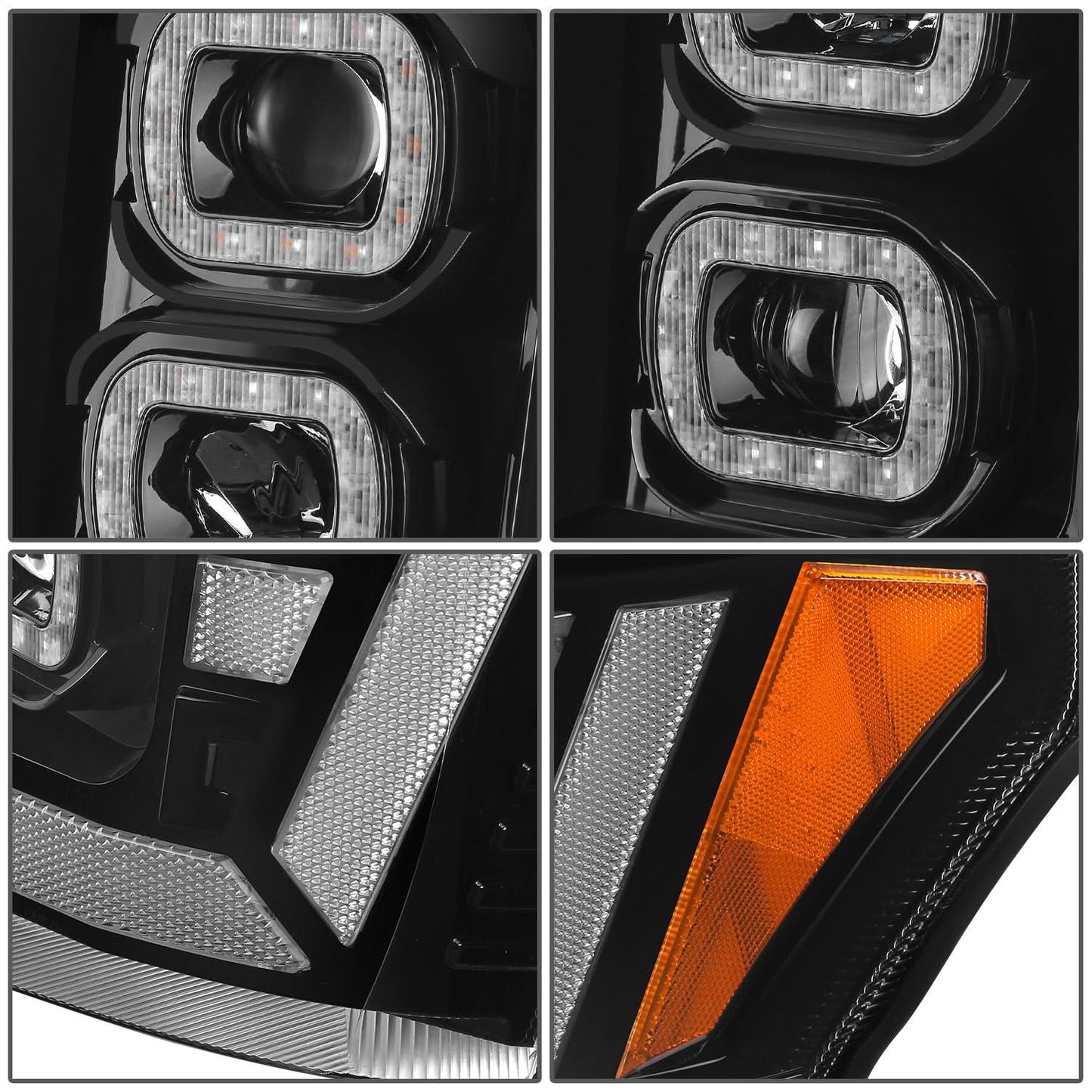 11-16 Ford F-250/350/450 Super Duty White 3D Light Bar Sequential Headlights