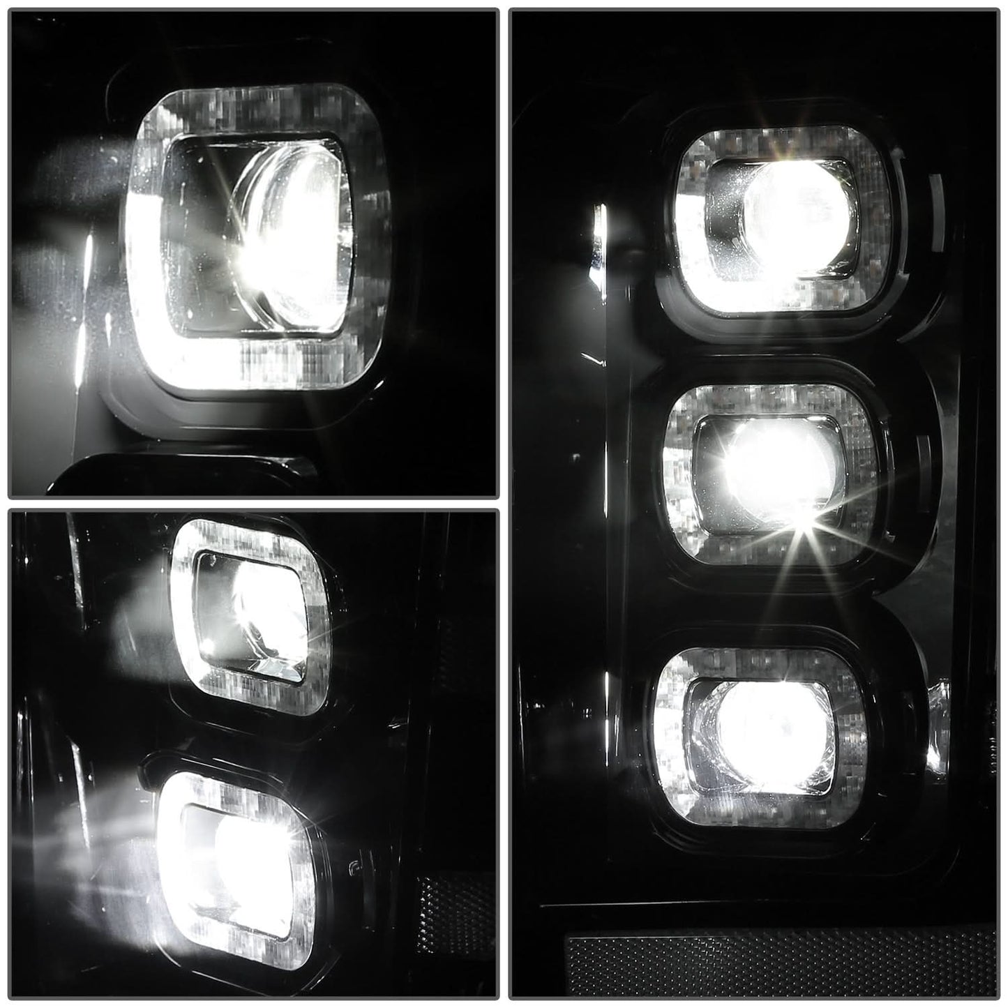 11-16 Ford F-250/350/450 Super Duty White 3D Light Bar Sequential Headlights