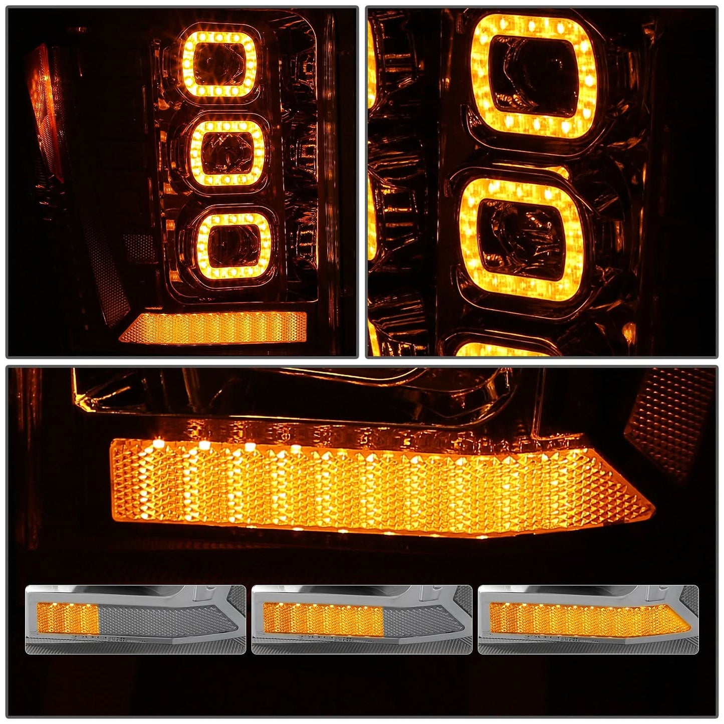 11-16 Ford F-250/F-350/F-450 Super Duty 3D Light Bar Headlights