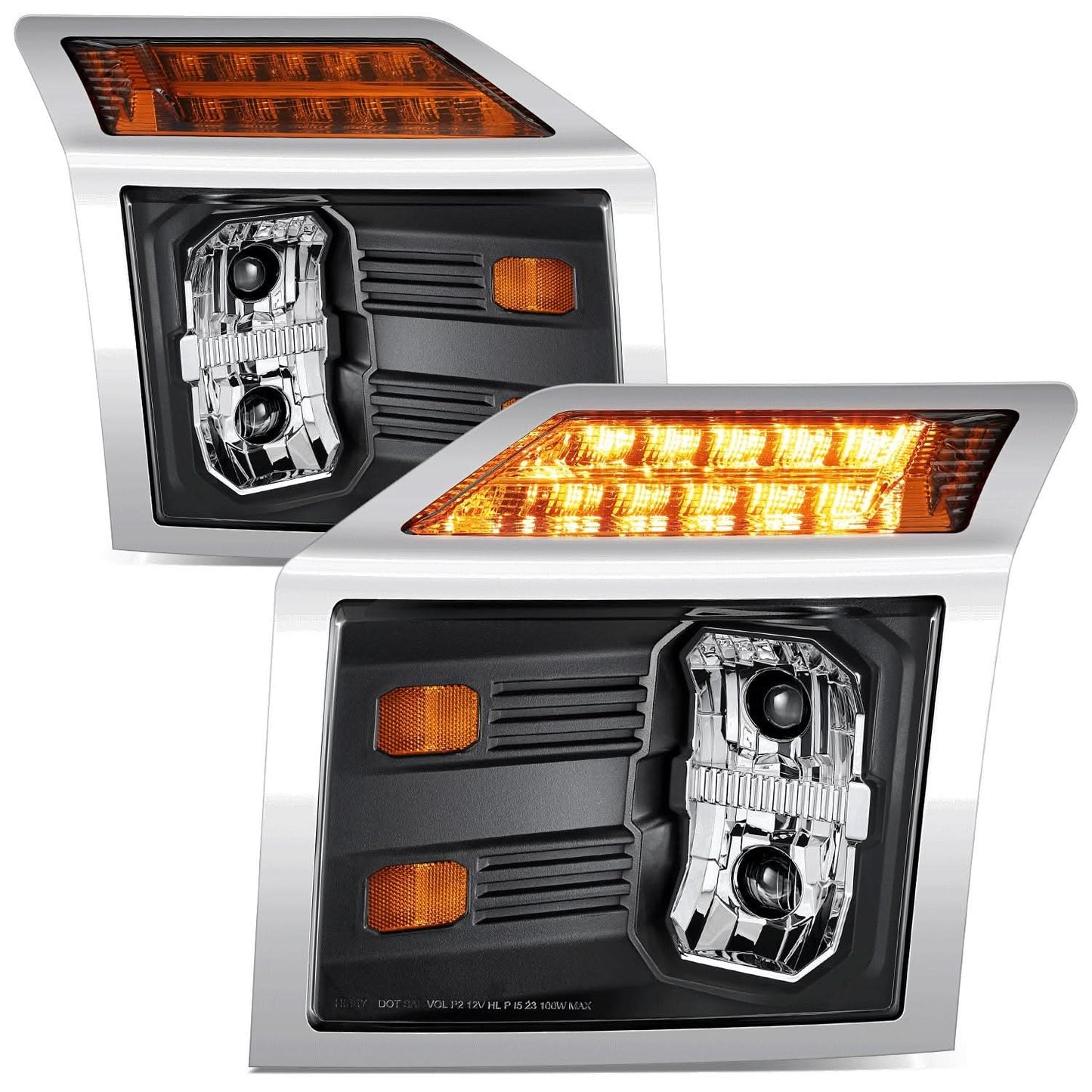 18-25 Mack Anthem OE Style Black Headlights