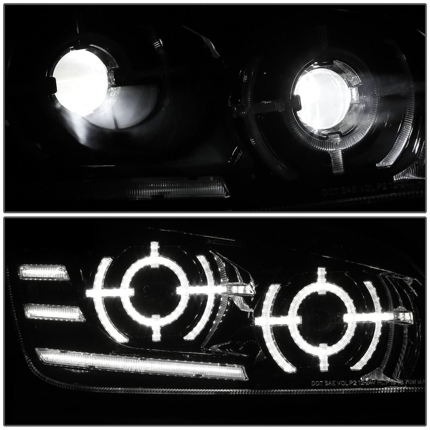2008-2017 Kenworth T660 Target Style LED Sequential Headlights
