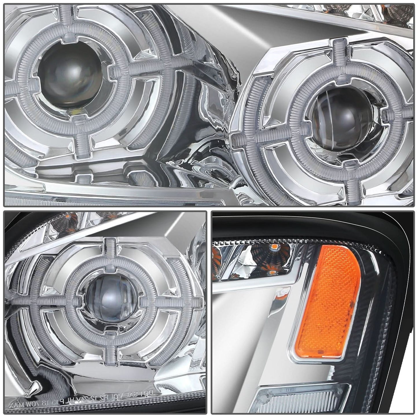 2008-2017 Kenworth T660 Full LED Sequential Turn Signal Projector Headlights
