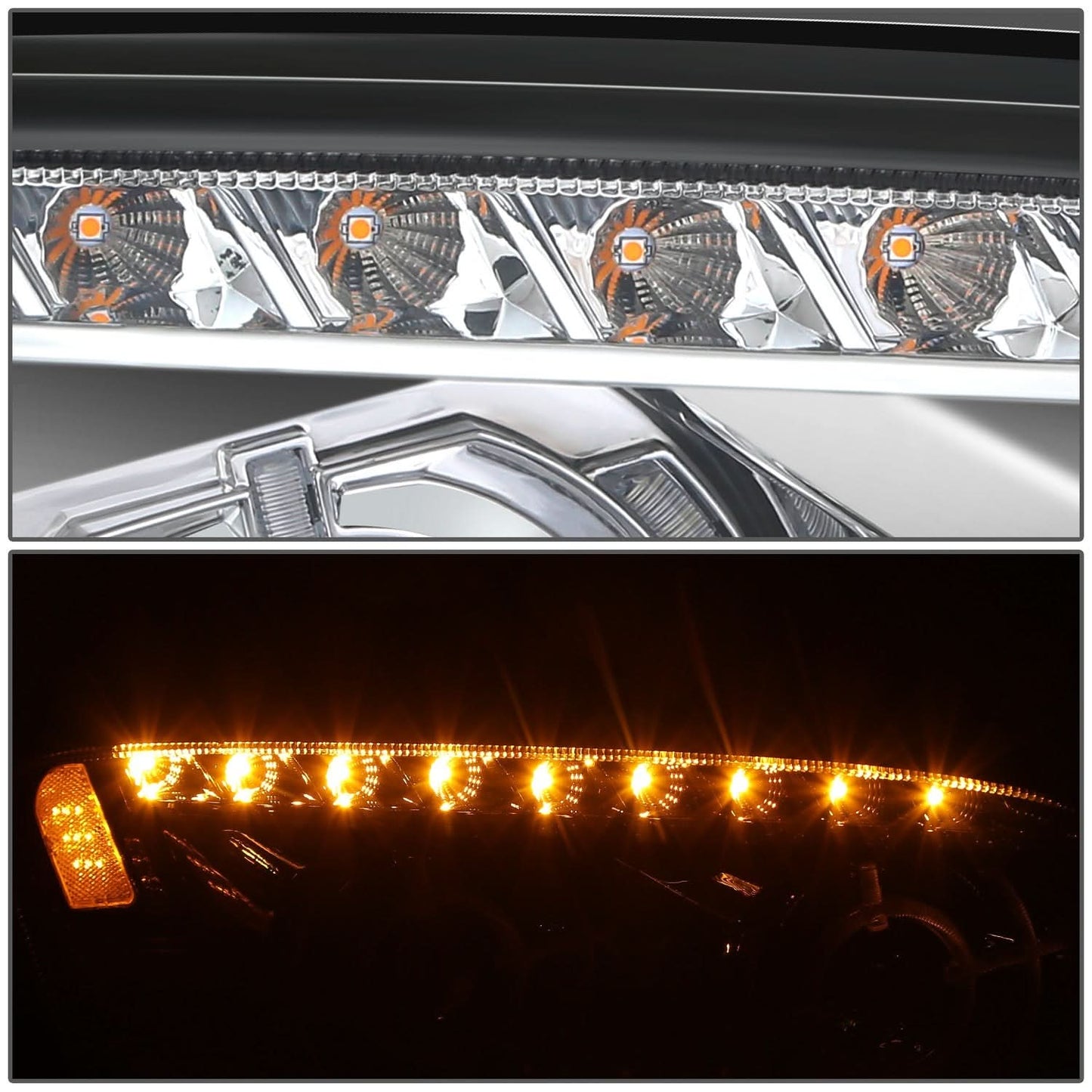 2008-2017 Kenworth T660 Full LED Sequential Turn Signal Projector Headlights