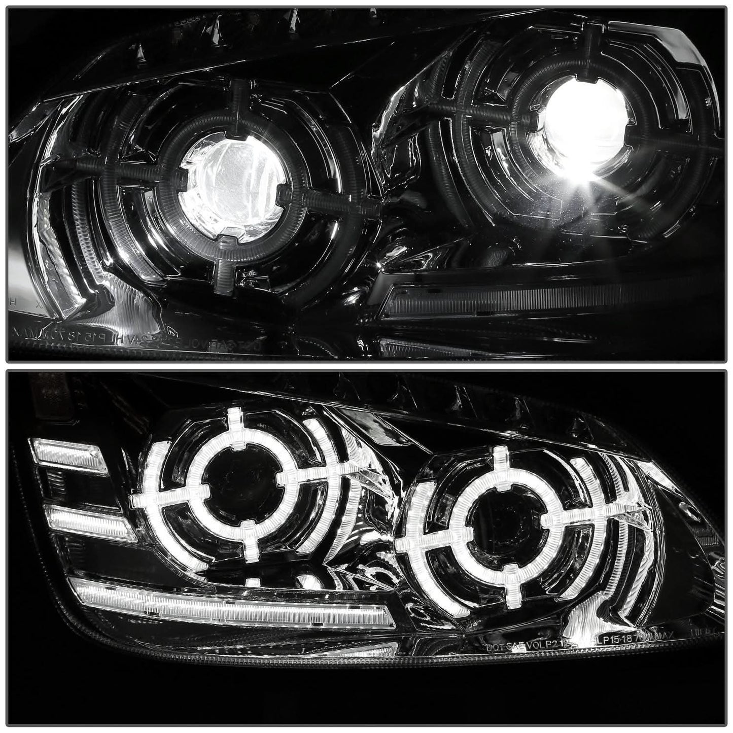 2008-2017 Kenworth T660 Full LED Sequential Turn Signal Projector Headlights